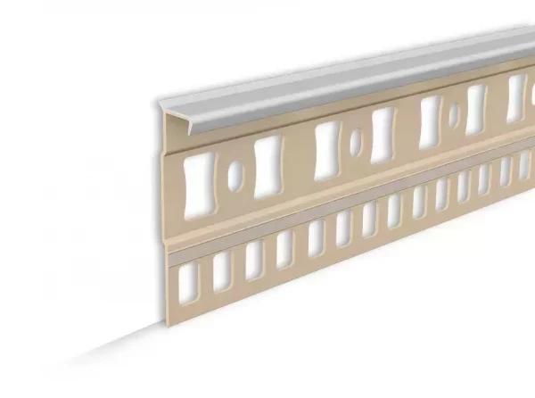 Плинтус для ковролина IDEAL 002 Светло-серый Пк55-002, 55x7x2200мм